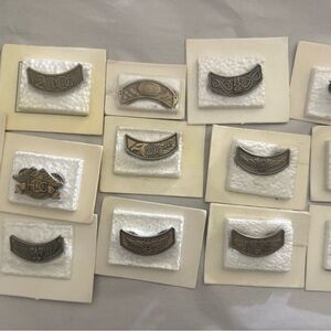 Lot Of 16 Harley Owners Group HOG Rocker Vest Hat Jacket Pin Harley Davidson